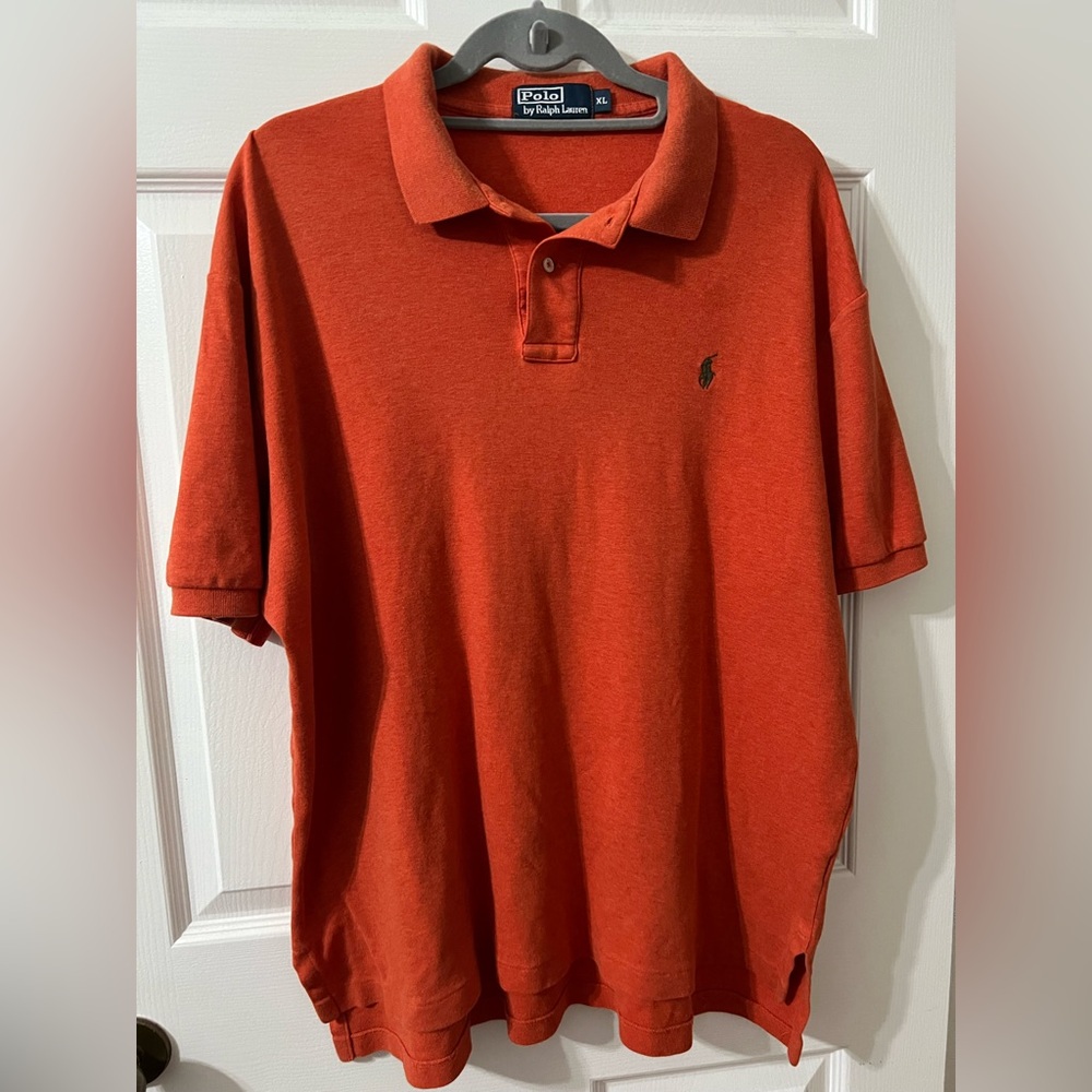Ralph Lauren Men's Vibrant Orange Polo Shirt - XL